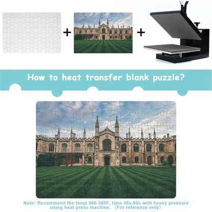 A4 Sublimation Puzzle Blank – DIY Custom Jigsaw for Heat Press & Crafts