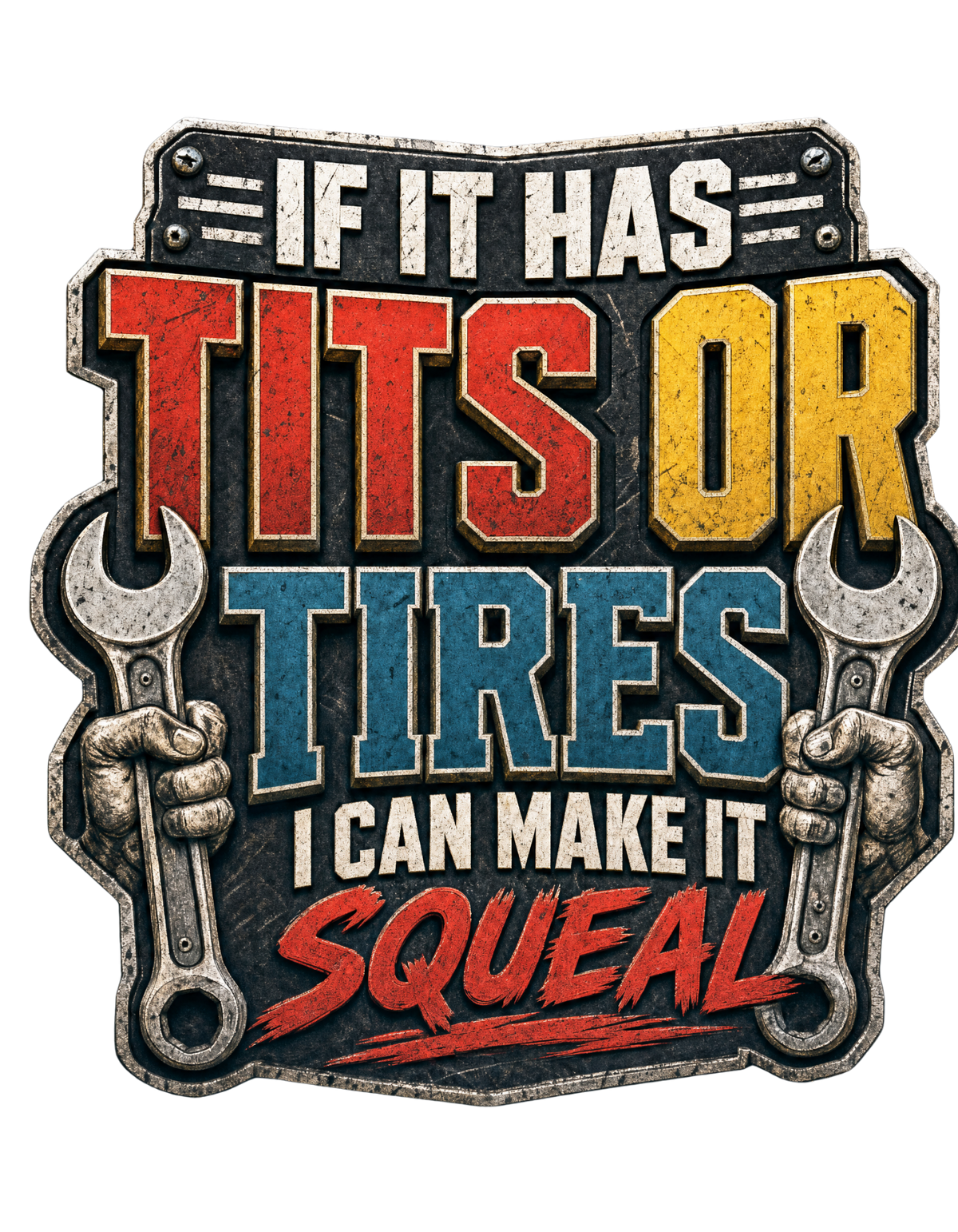 If It Has Tits or Tires I Can Make It Squeal – Funny Biker Graphic Tee