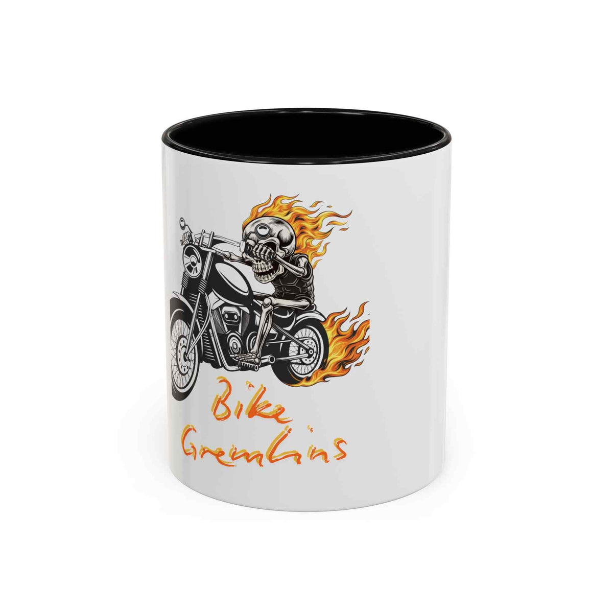 Bike Gremlins Skull Motorcycle Coffee Mug – Biker Drinkware (11oz & 15oz) - TRK Sublimation Design