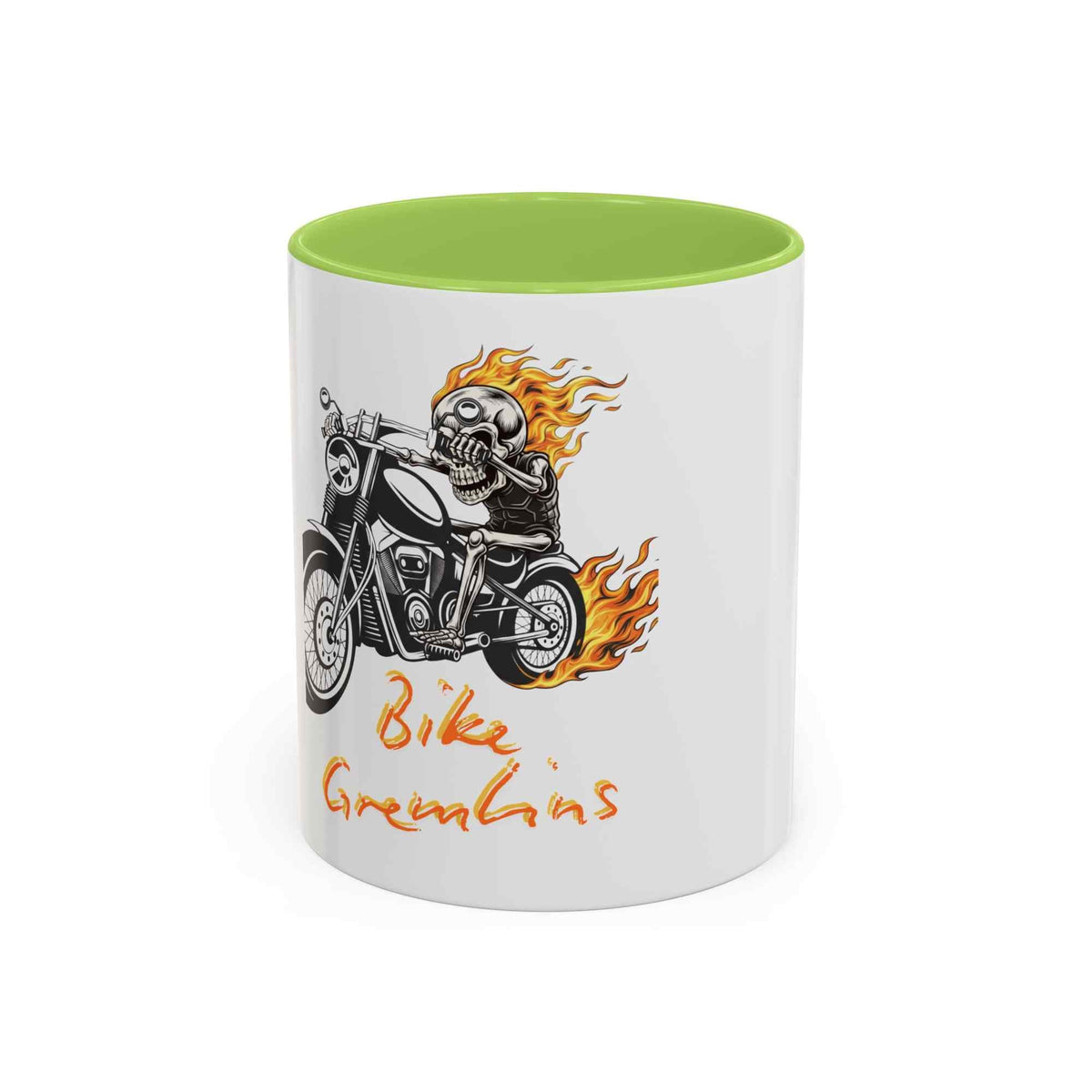 Bike Gremlins Skull Motorcycle Coffee Mug – Biker Drinkware (11oz & 15oz) - TRK Sublimation Design