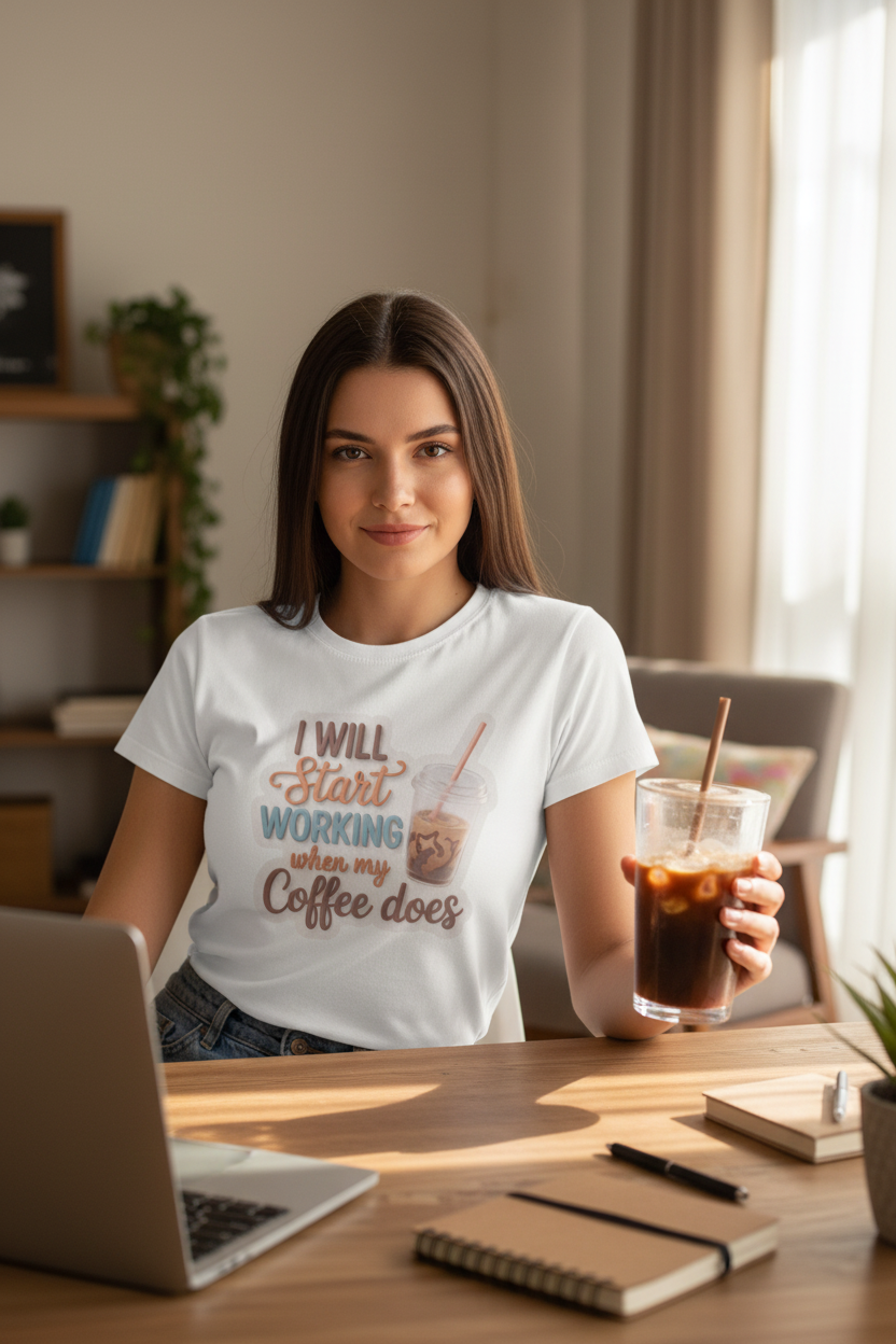 Coffee Does Desk White
