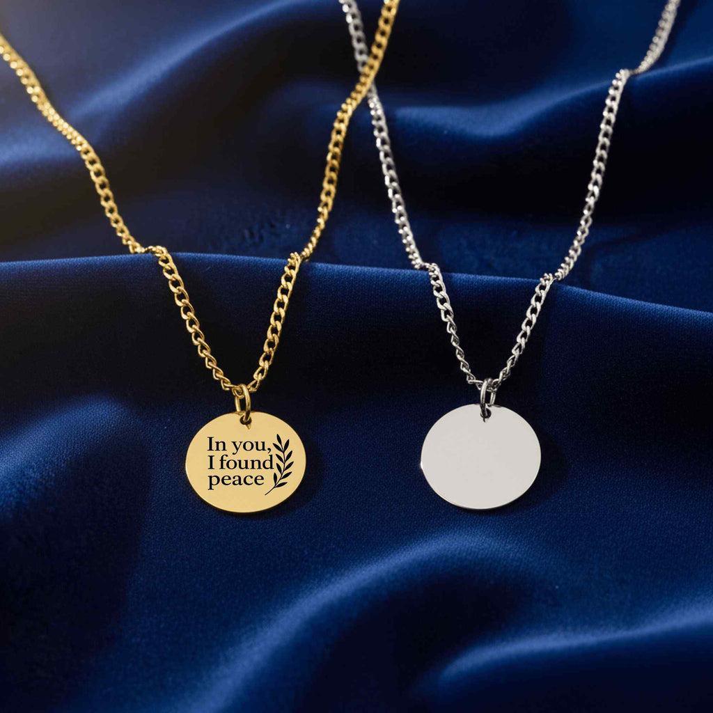 Cuban Coin Necklace – Personalized 18K Gold, Rose Gold & Steel