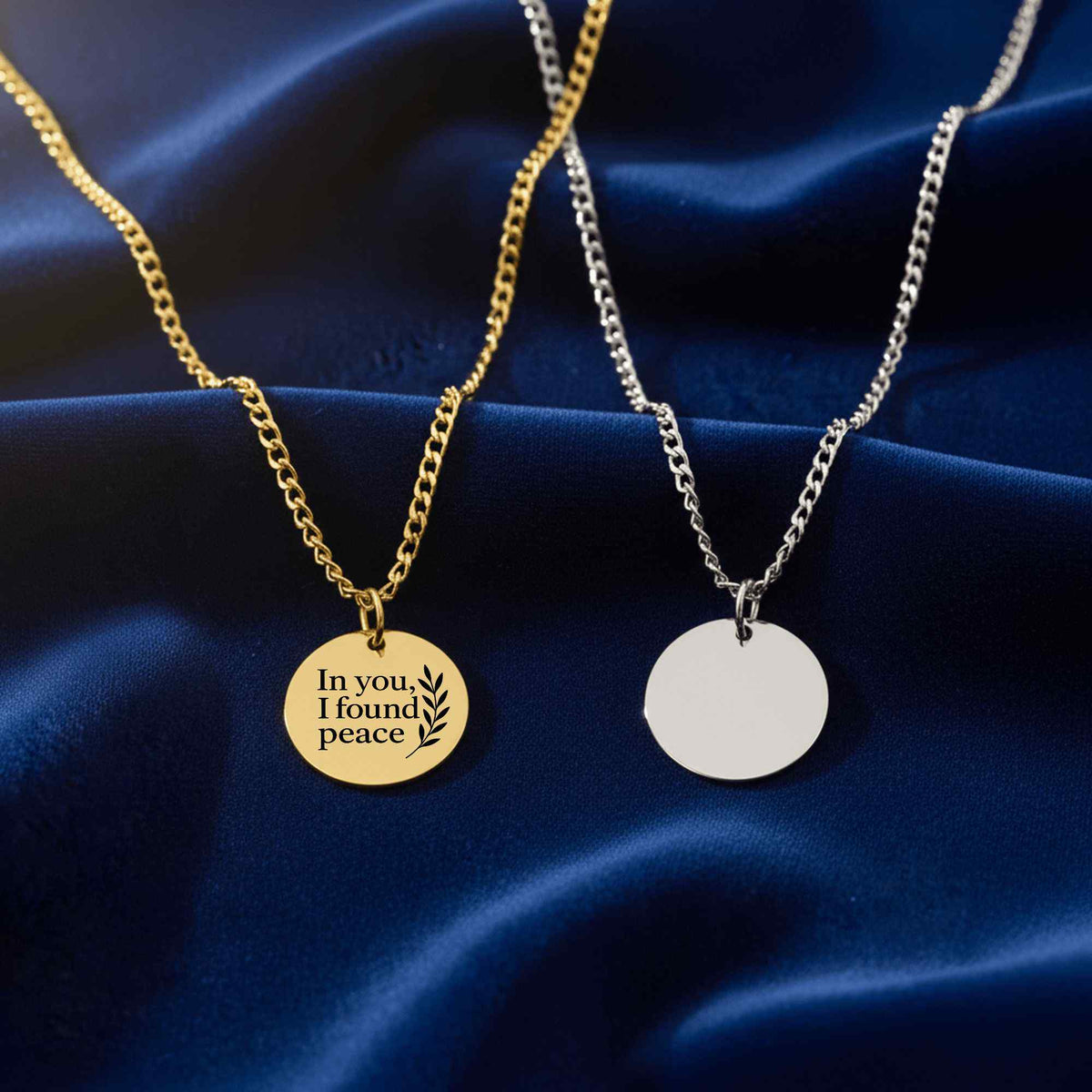 Cuban Coin Necklace – Personalized 18K Gold, Rose Gold & Steel