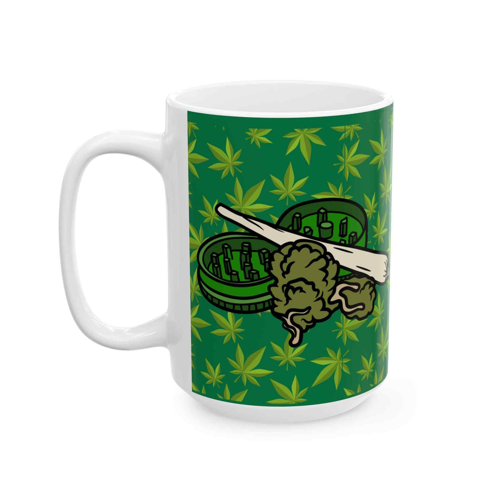 Good Vibes Only Cannabis Ceramic Mug - Funny Stoner Gift for Coffee and Tea Lovers - TRK Sublimation Design