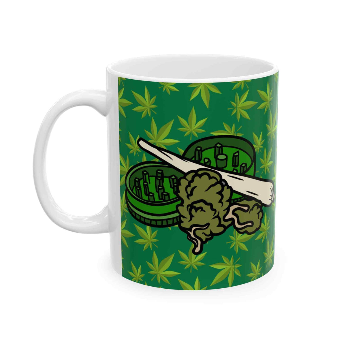 Good Vibes Only Cannabis Ceramic Mug - Funny Stoner Gift for Coffee and Tea Lovers - TRK Sublimation Design