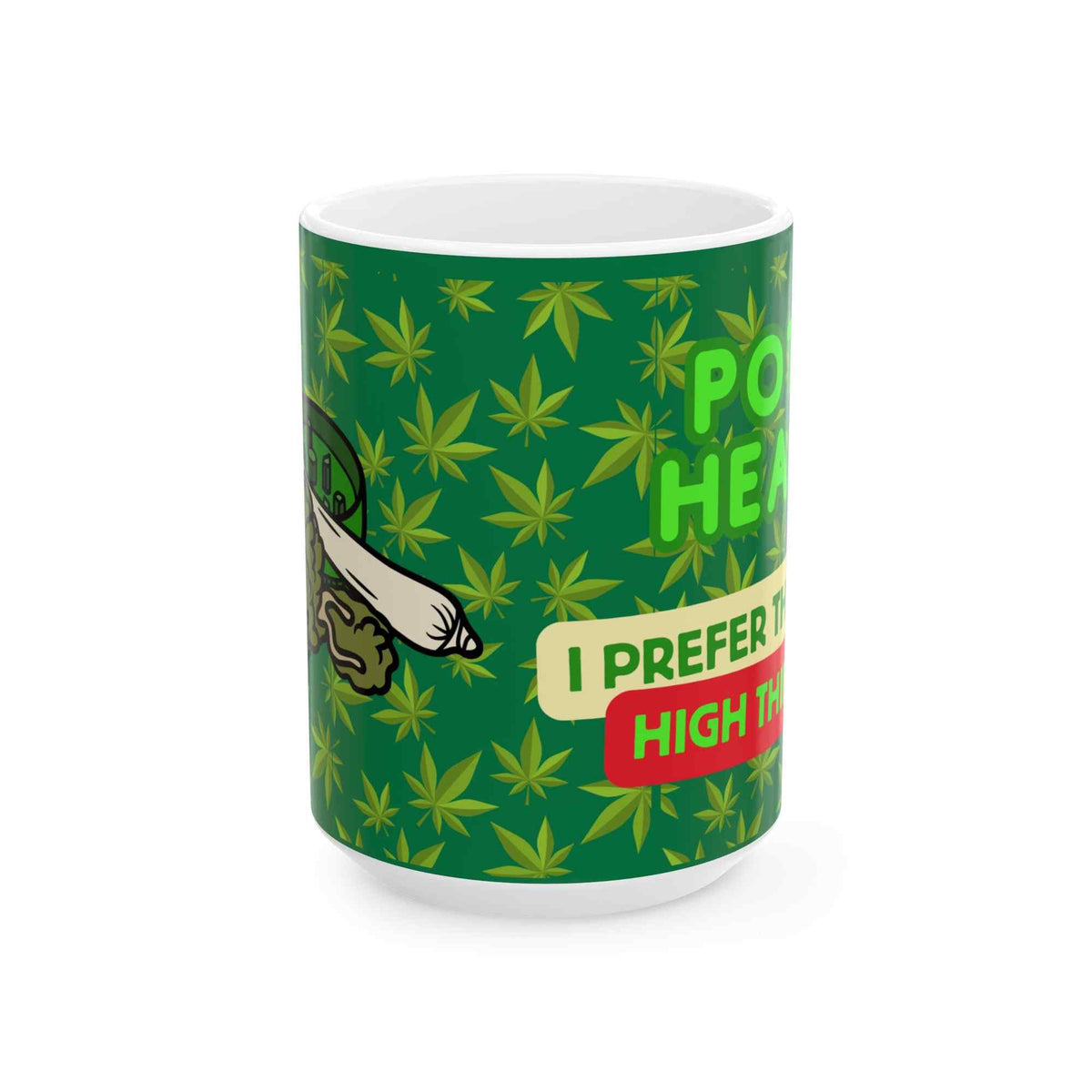 Good Vibes Only Cannabis Ceramic Mug - Funny Stoner Gift for Coffee and Tea Lovers - TRK Sublimation Design