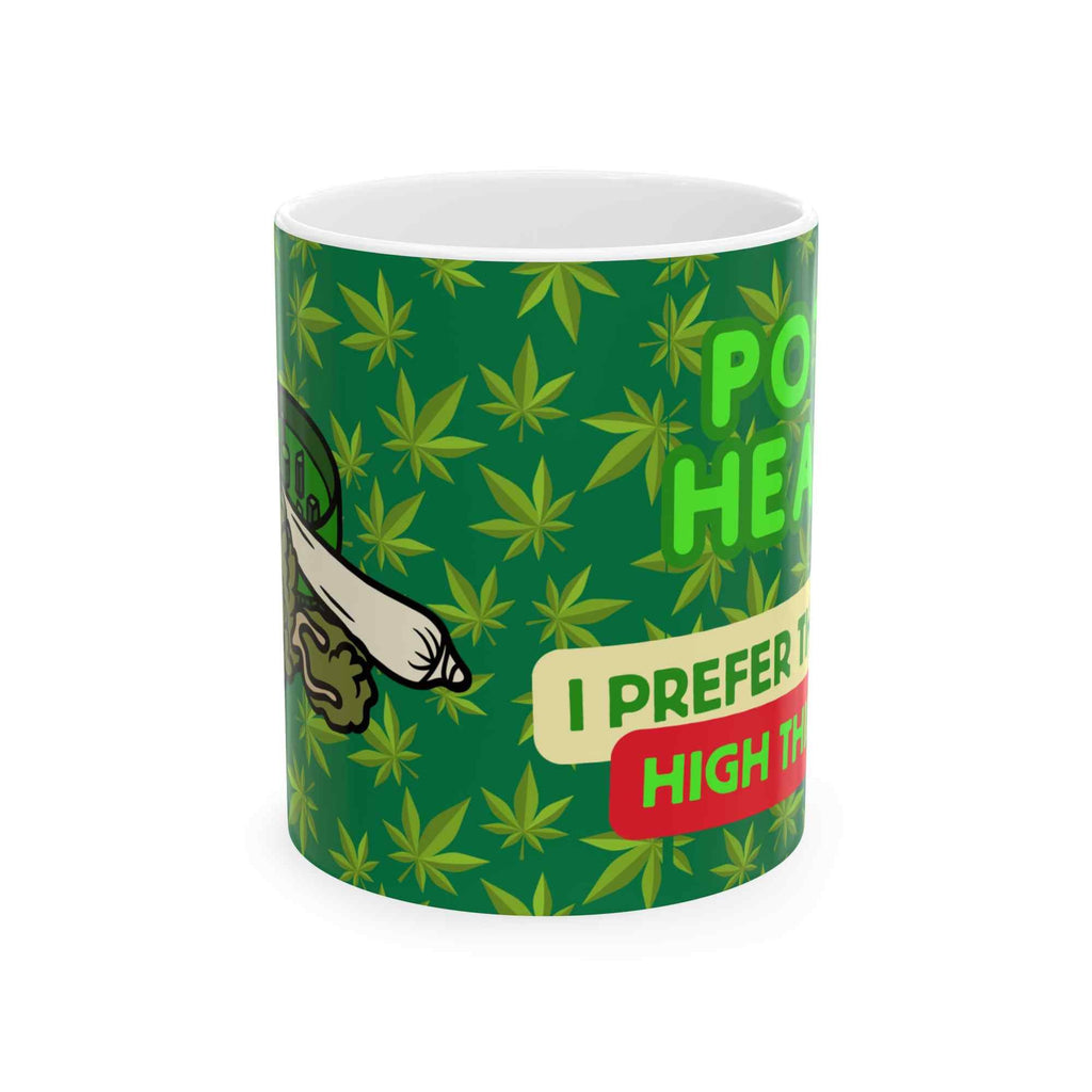 Good Vibes Only Cannabis Ceramic Mug - Funny Stoner Gift for Coffee and Tea Lovers - TRK Sublimation Design