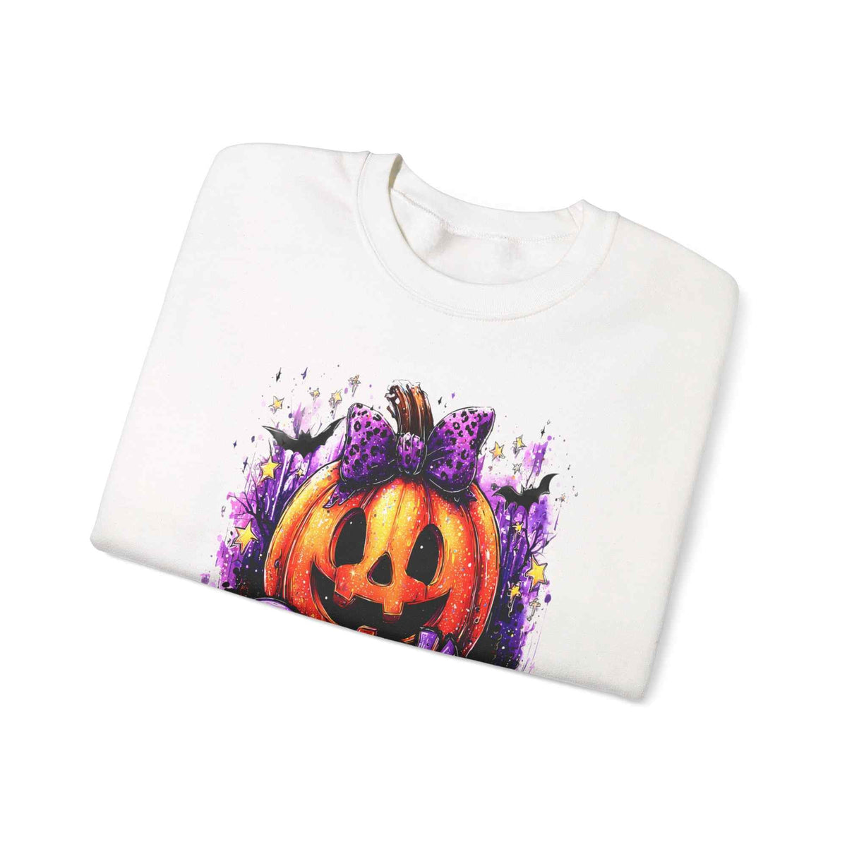 Halloween Pumpkin Crewneck Sweatshirt – Cozy Fall & Spooky Season Pullover | Gildan Heavy Blend - TRK Sublimation Design