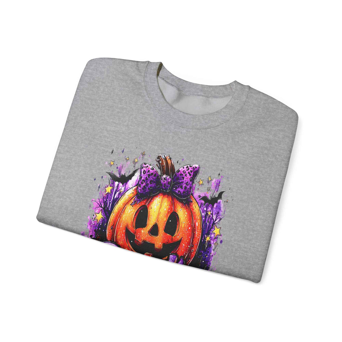 Halloween Pumpkin Crewneck Sweatshirt – Cozy Fall & Spooky Season Pullover | Gildan Heavy Blend - TRK Sublimation Design