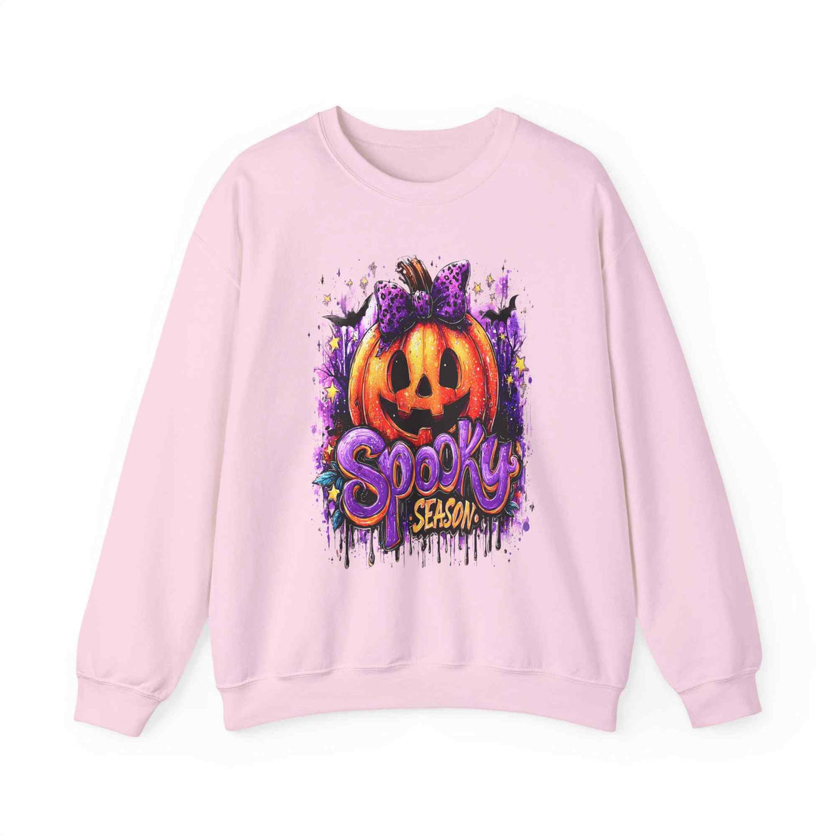 Halloween Pumpkin Crewneck Sweatshirt – Cozy Fall & Spooky Season Pullover | Gildan Heavy Blend - TRK Sublimation Design