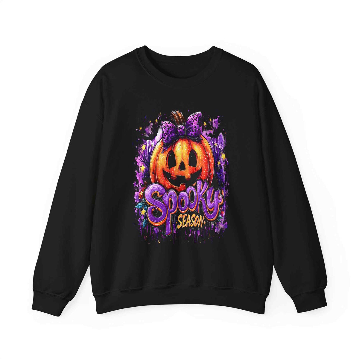 Halloween Pumpkin Crewneck Sweatshirt – Cozy Fall & Spooky Season Pullover | Gildan Heavy Blend - TRK Sublimation Design