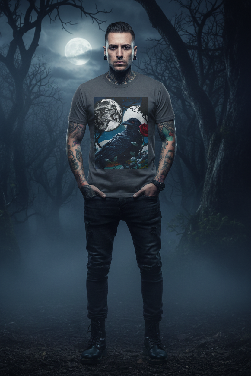 Moonlit Raven Man