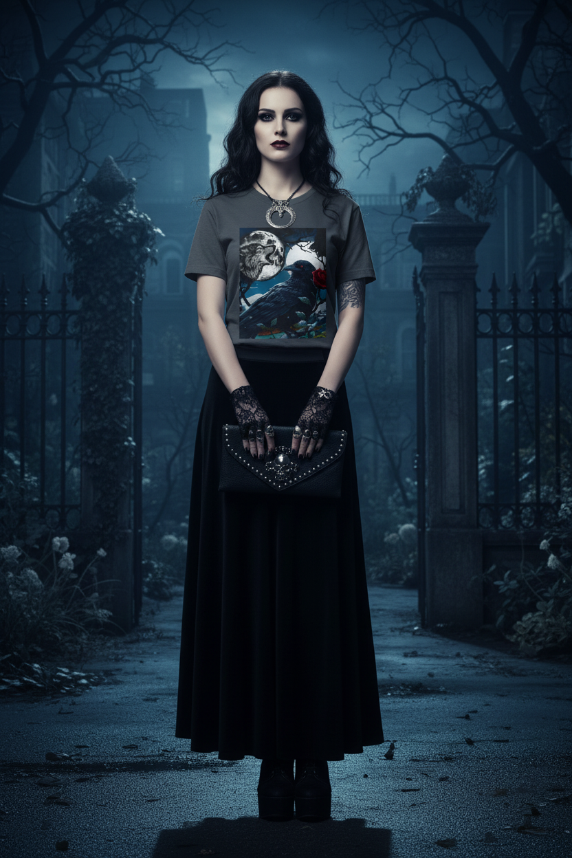 Moonlit Raven Woman