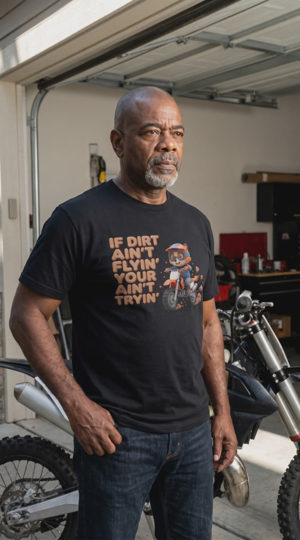 If Dirty Ain't Flyin' You Ain't Tryin' — Biker Graphic Tee