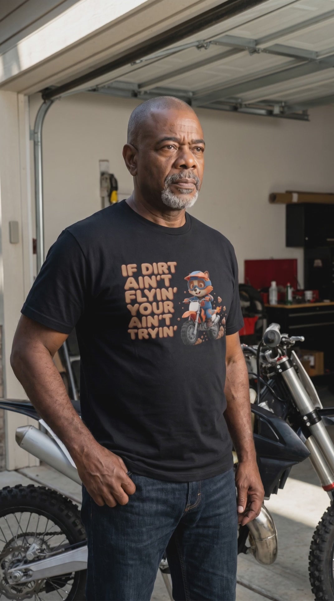 If Dirty Ain't Flyin' You Ain't Tryin' — Biker Graphic Tee