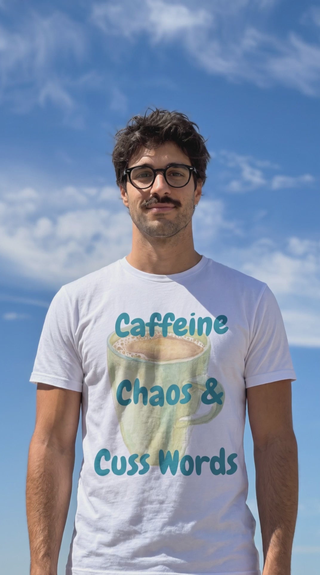 Caffeine, Chaos & Cuss Words T‑Shirt