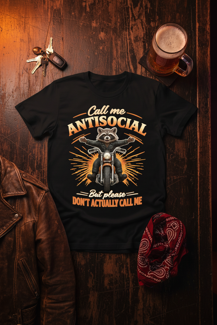 Raccoon Antisocial - Flat Lay