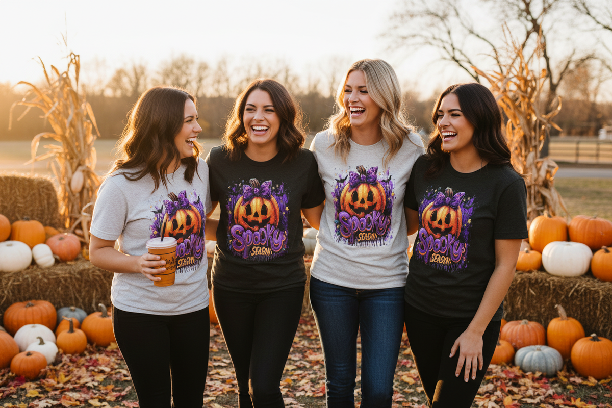 Spooky Season Group Gray Black