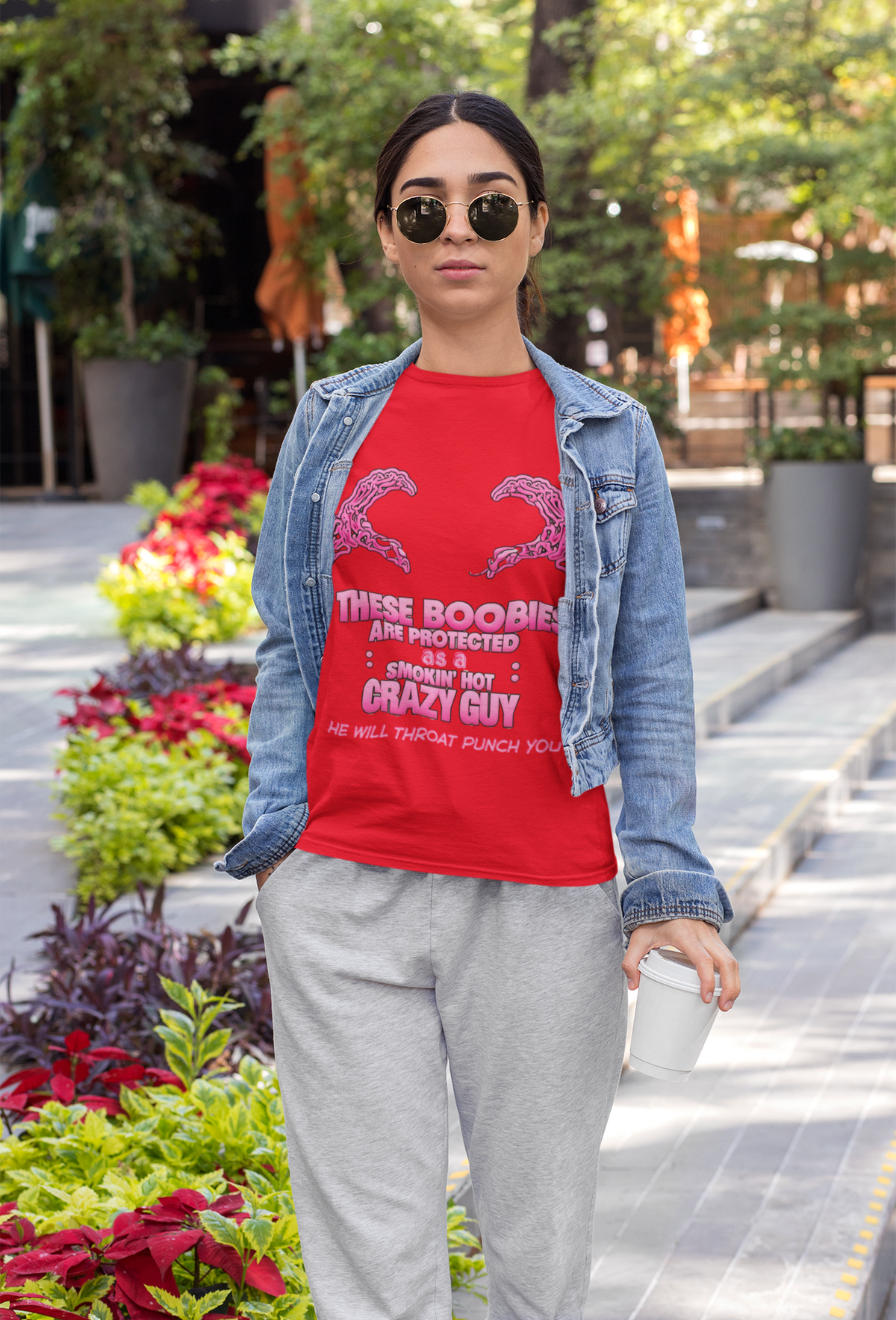 These Boobies Are Protected T-Shirt – Funny Breast Cancer Awareness Graphic Tee