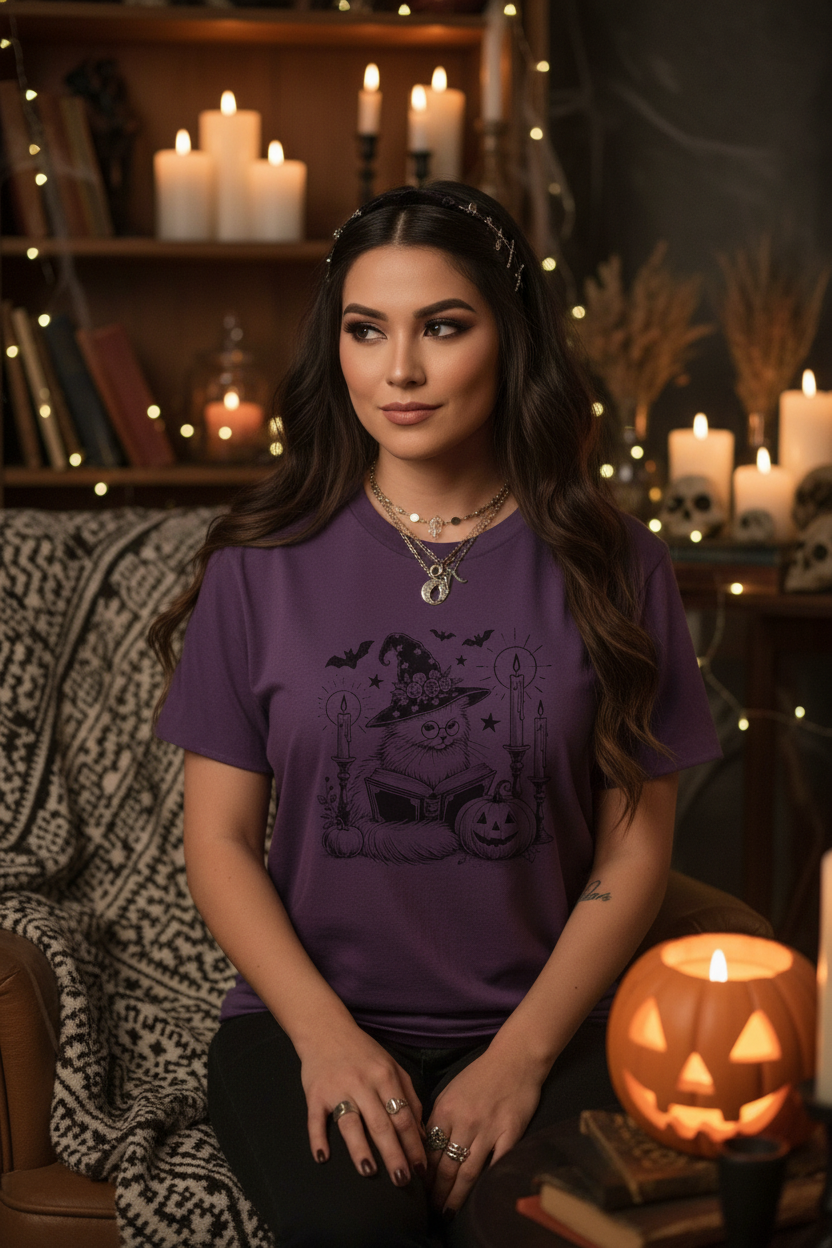 Witch Cat Purple